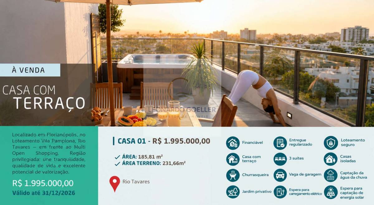  - Casa com 3 suítes, viva perto de tudo. More onde Florianópolis encontra qualidade de vida.