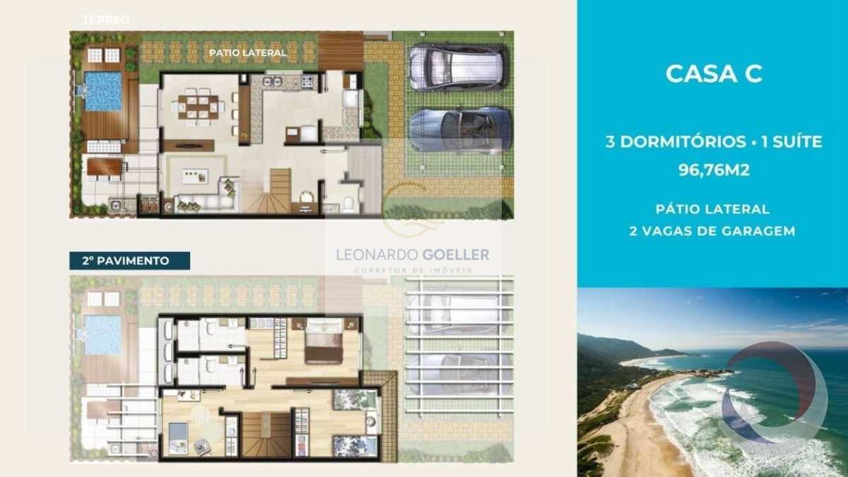 Casa de condomínio à venda com 3 quartos, 96,76m² - Morro das Pedras,Florianópolis